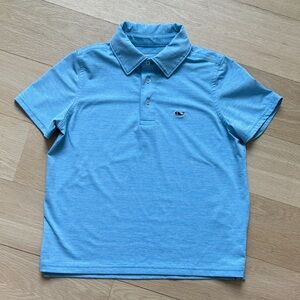 Vineyard Vines boys blue polo shirt with logo